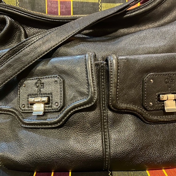 Cole Haan Black Pebble Leather Hand/Shoulder Bag - Picture 2 of 14